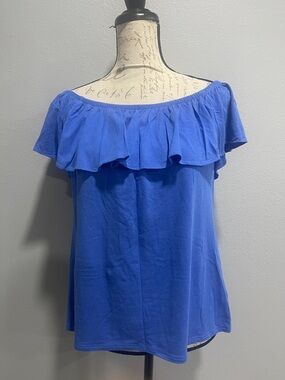 Lilly Pulitzer Women's Off-Shoulder Ruffle Top - Royal Blue